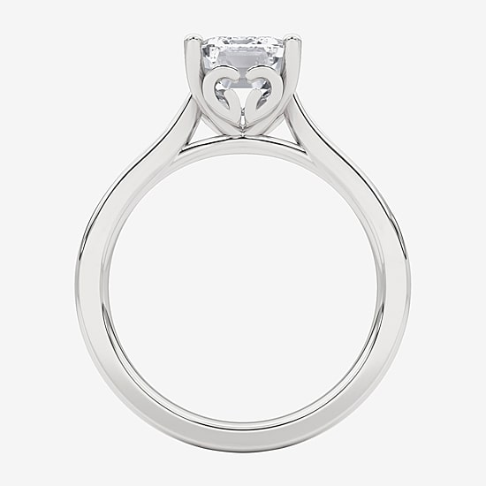 Grown Gorgeous (F, Vs2) Womens 2 1/4 CT. T.W. Lab Grown White Diamond 14K Gold or Platinum Emerald-cut Solitaire Engagement Ring