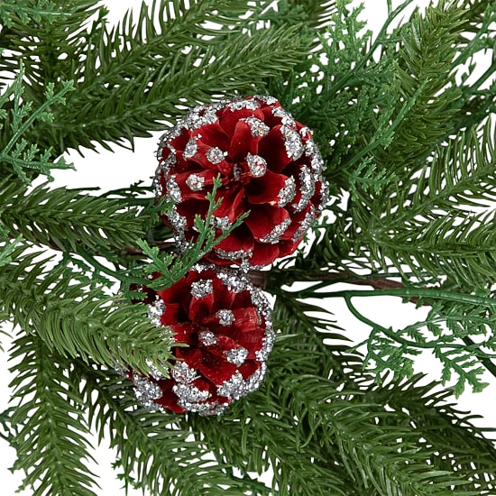 Northlight 7ft Wind River Fir With Glittered Pinecones Artificial Christmas Indoor Garland