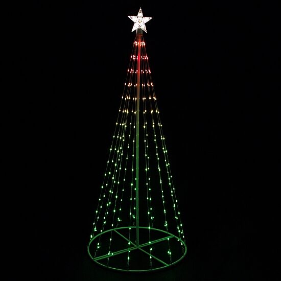 6' LED Color Changing Multiple Function Outdoor Show Cone Tree