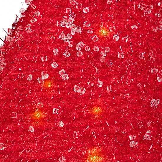 12.25'' Lighted Santa Hat Christmas Tree Topper  Clear Lights