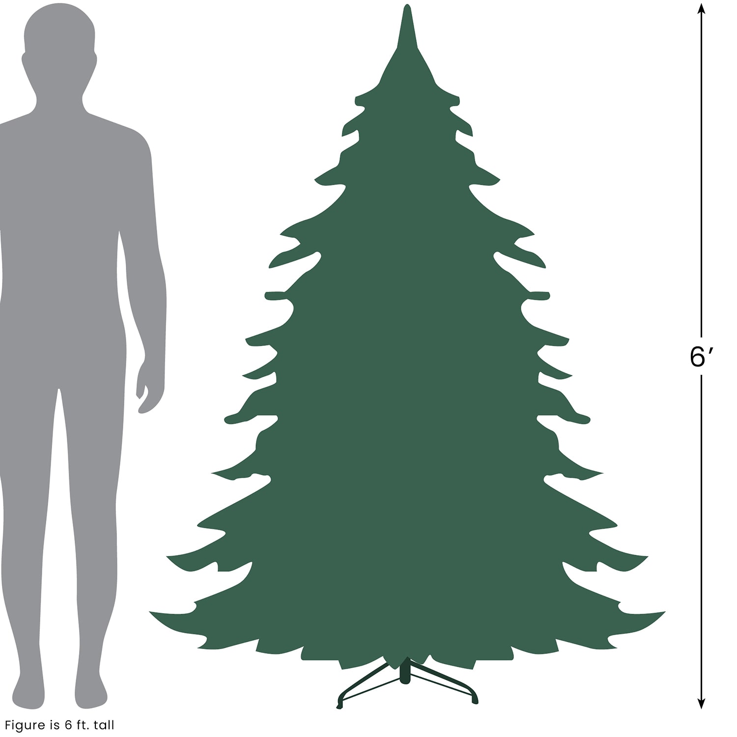 6' Pre-Lit LED Northern Balsam Fir Pencil Artificial Christmas Tree  Warm Clear Lights