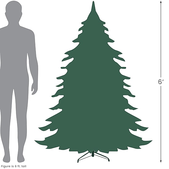 6' Pre-Lit LED Northern Balsam Fir Pencil Artificial Christmas Tree  Warm Clear Lights