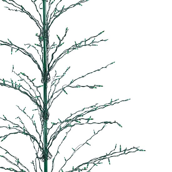9' Black Pre-Lit Artificial Cascade Twig Christmas Tree - Green Lights
