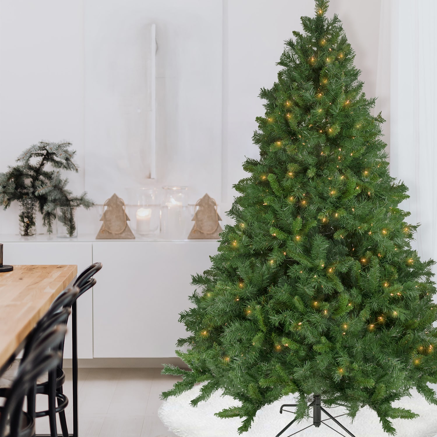6.5' Pre-Lit Chatham Pine Artificial Christmas Tree  Clear Lights