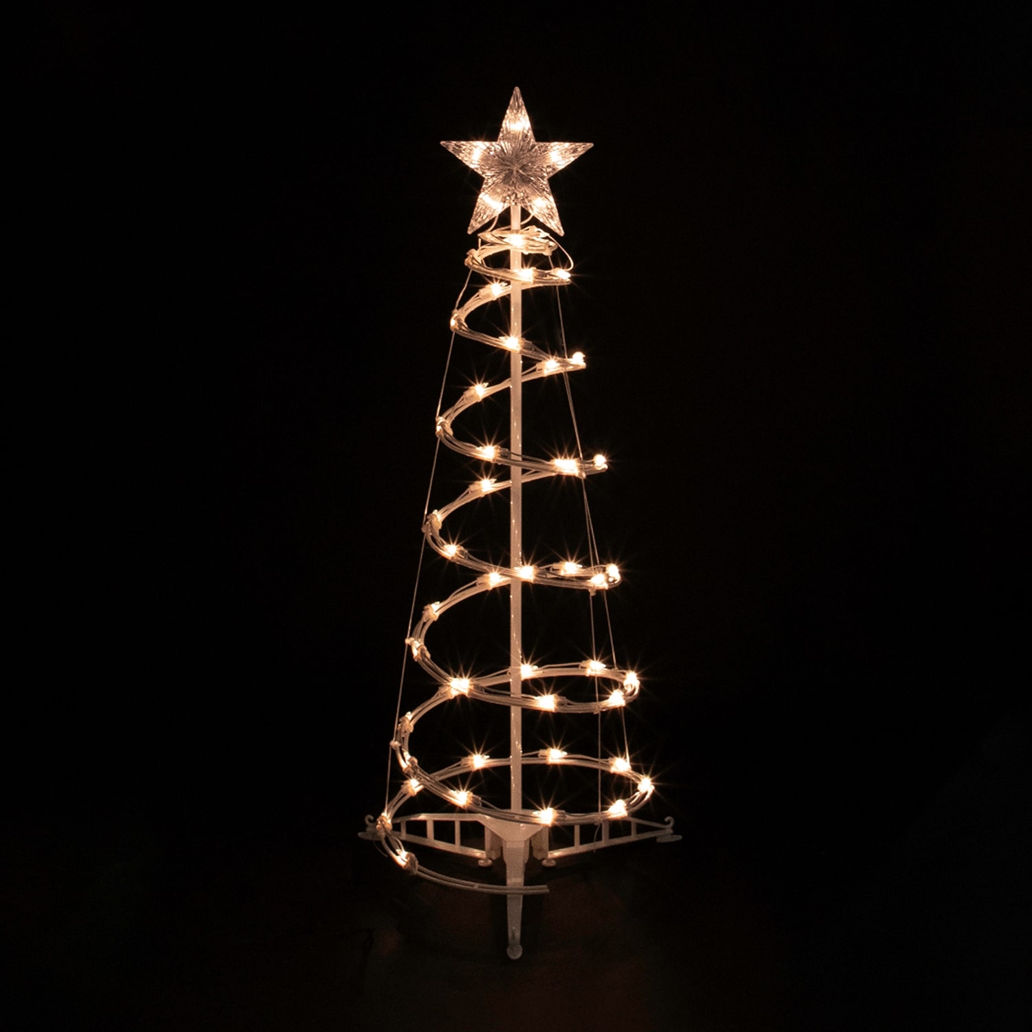 Set of 3 Clear Lighted Spiral Christmas Trees - 3'  4'  and 6'