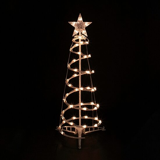 Set of 3 Clear Lighted Spiral Christmas Trees - 3'  4'  and 6'