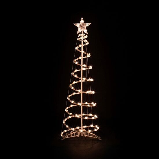 Set of 3 Clear Lighted Spiral Christmas Trees - 3'  4'  and 6'