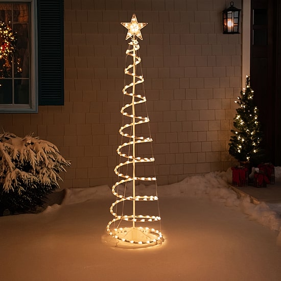 6' Pre-Lit Spiral Christmas Tree - Clear Lights