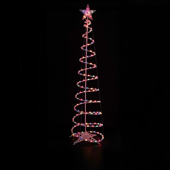 6' Pre-Lit Spiral Christmas Tree - Multi Color Lights