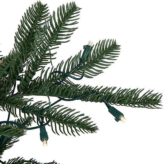 6.5' Pre-Lit Nordmann Fir Artificial Christmas Tree  Warm Clear LED Lights