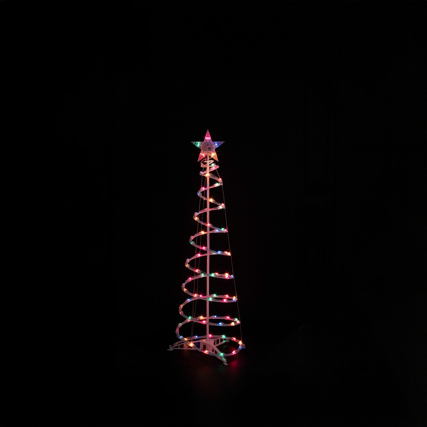 Set of 3 Lighted Multi-Color Spiral Christmas Trees - 3'  4'  and 6'