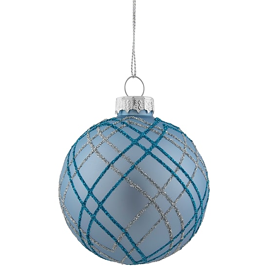 Northlight Glitter Glass Ball 4-pc. Christmas Ornament