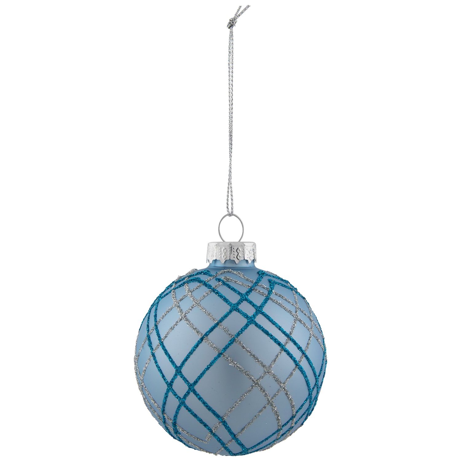 Northlight Glitter Glass Ball 4-pc. Christmas Ornament