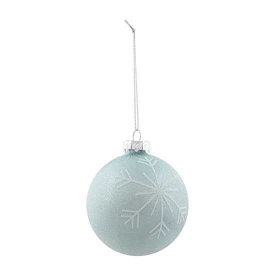 Northlight Snowflake Glass Ball 4-pc. Christmas Ornament
