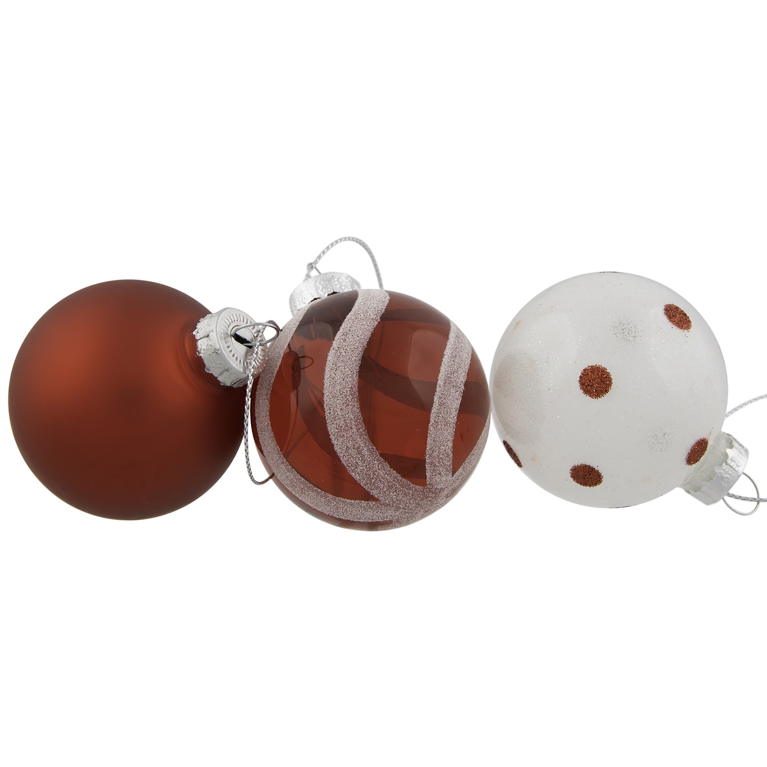 Northlight Glass 3-Finish Ball 12-pc. Christmas Ornament