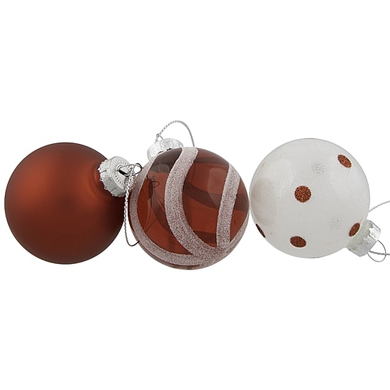 Northlight Glass 3-Finish Ball 12-pc. Christmas Ornament