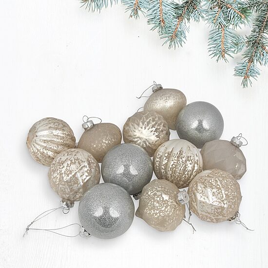 Northlight Mercury Glass 12-pc. Christmas Ornament