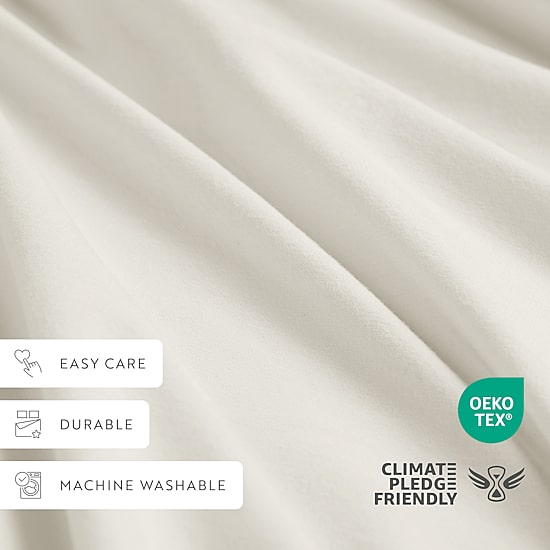 Casual Comfort 100% Cotton Percale Ultra-Soft 4 Piece Sheet Set
