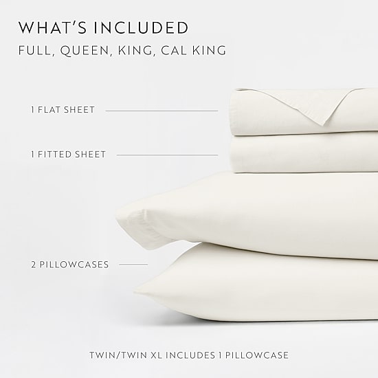 Casual Comfort 100% Cotton Percale Ultra-Soft 4 Piece Sheet Set