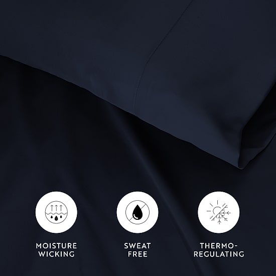 Casual Comfort Sateen Weave Rayon From Bamboo Temperature Regulating Pillowcase
