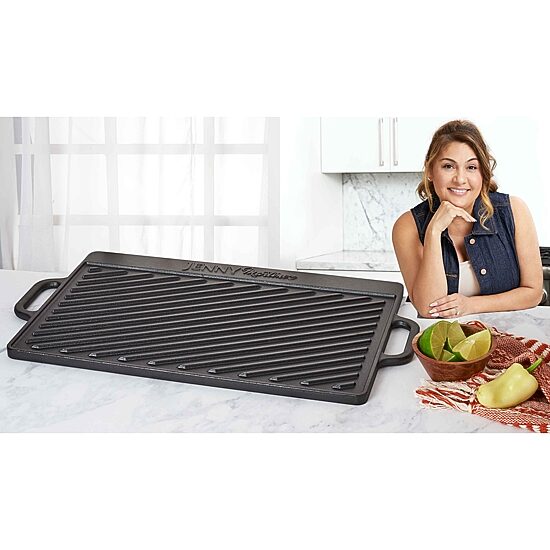 Jenny Martinez Cast Iron 18"X12" Reversible Grill Pan