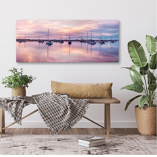 Courtside Market Sunset 24x48 Canvas Art