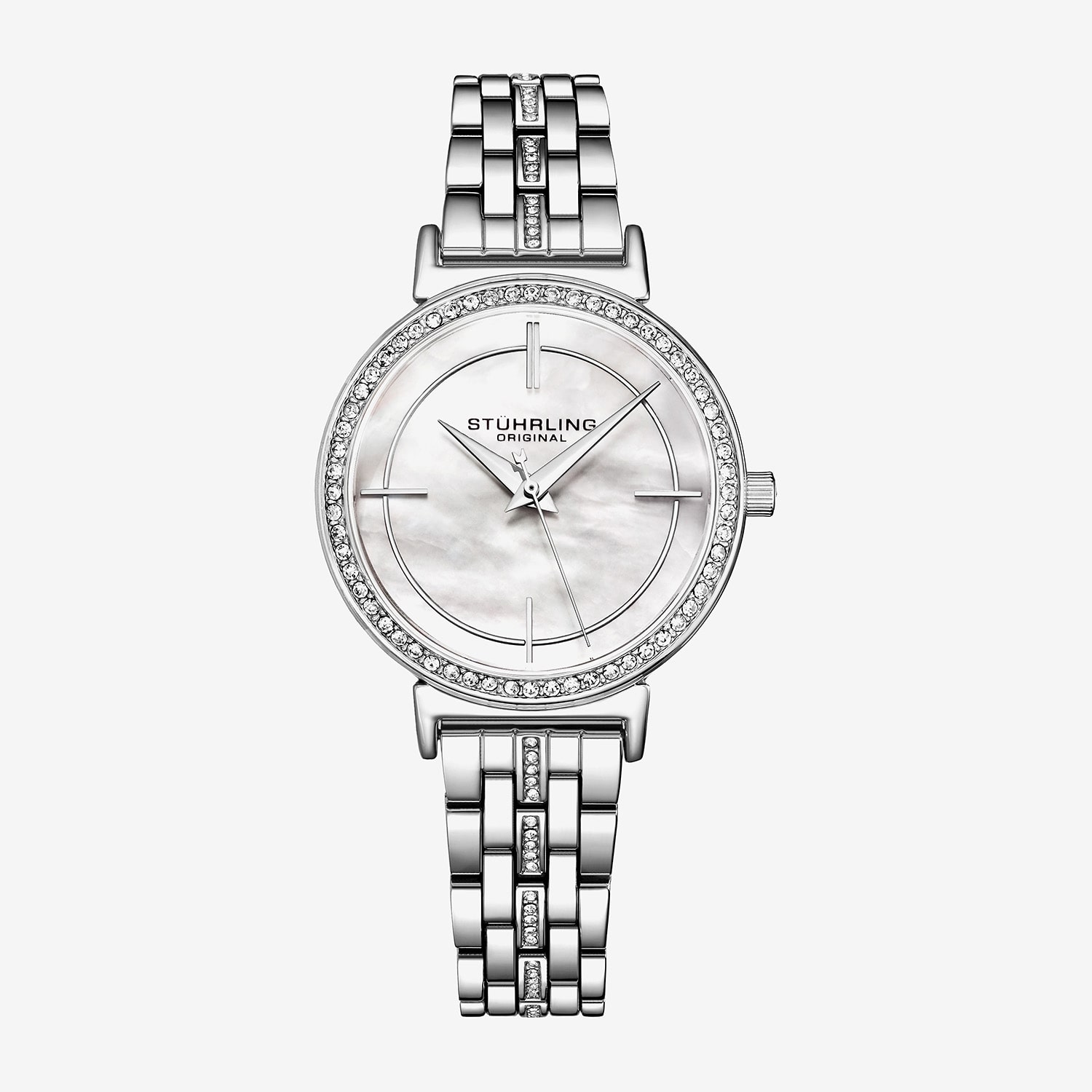 Stuhrling Womens Silver Tone Stainless Steel Bracelet Watch 3987 1