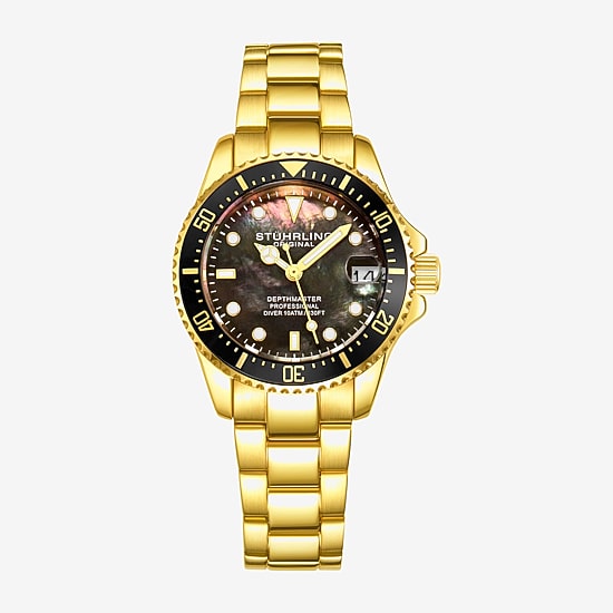 Stuhrling Womens Gold Tone Stainless Steel Bracelet Watch 3950l 4