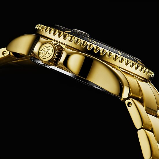 Stuhrling Womens Gold Tone Stainless Steel Bracelet Watch 3950l 4
