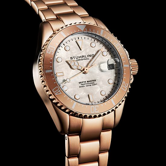 Stuhrling Womens Rose Goldtone Stainless Steel Bracelet Watch 3950l 5