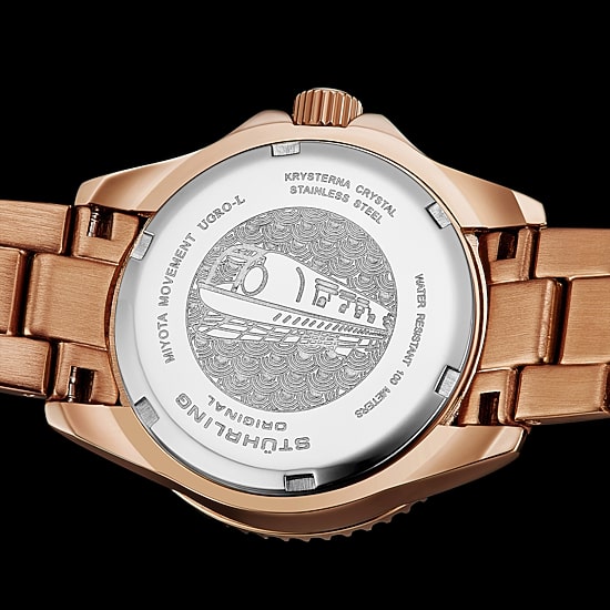 Stuhrling Womens Rose Goldtone Stainless Steel Bracelet Watch 3950l 5