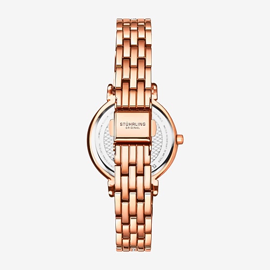 Stuhrling Womens Rose Goldtone Stainless Steel Bracelet Watch 3988 4