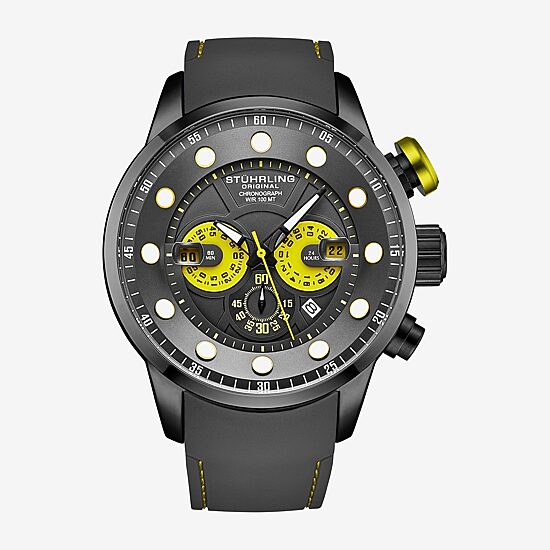 Stuhrling Mens Gray Strap Watch 4053 2