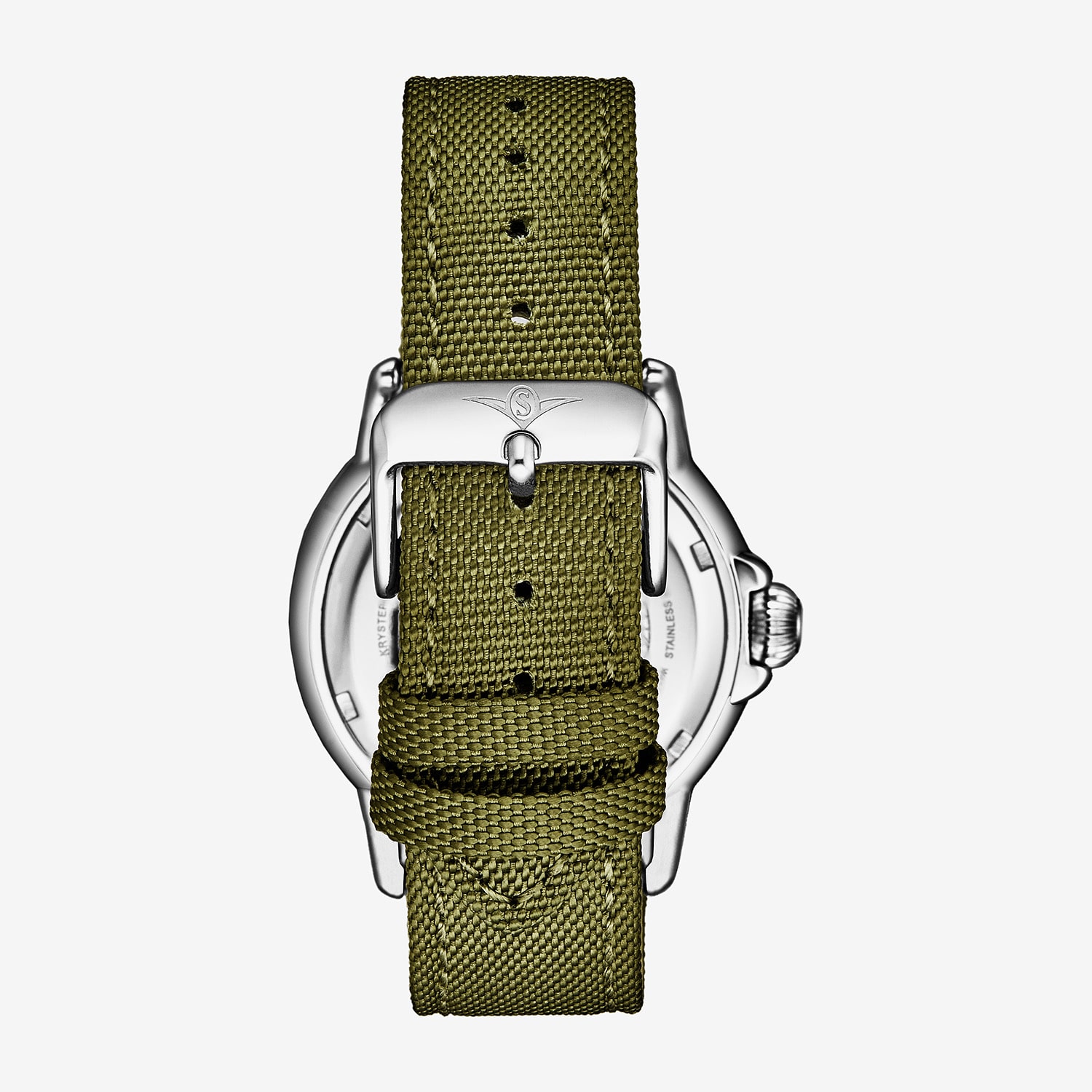 Stuhrling Aquadiver Mens Green Strap Watch 4049 2