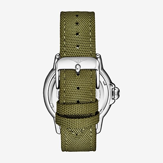 Stuhrling Aquadiver Mens Green Strap Watch 4049 2