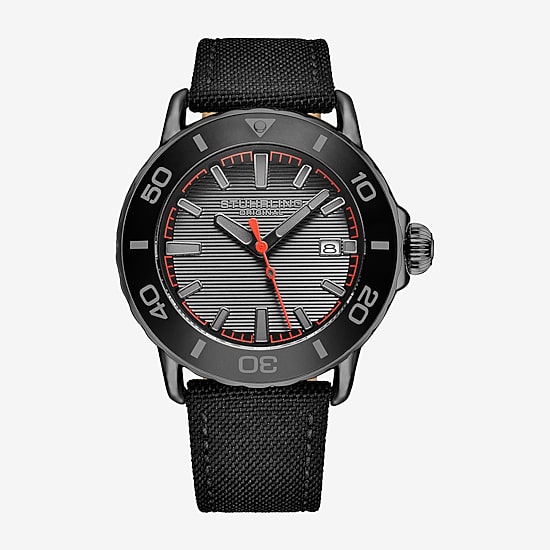 Stuhrling Aquadiver Mens Black Strap Watch 4049 3