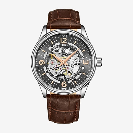 Relic  Relic® Mens Gunmetal Automatic Skeleton Watch ZR11853-JCPenney