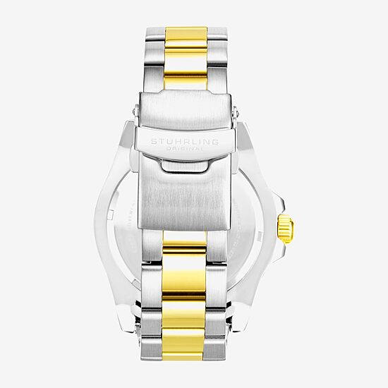 Stuhrling Mens Gold Tone Stainless Steel Bracelet Watch 3965 3