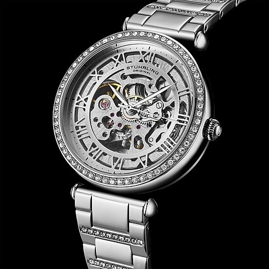 Stuhrling Womens Automatic Rose Goldtone Stainless Steel Bracelet Watch 4023 1