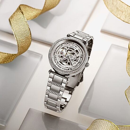 Stuhrling Womens Automatic Rose Goldtone Stainless Steel Bracelet Watch 4023 1