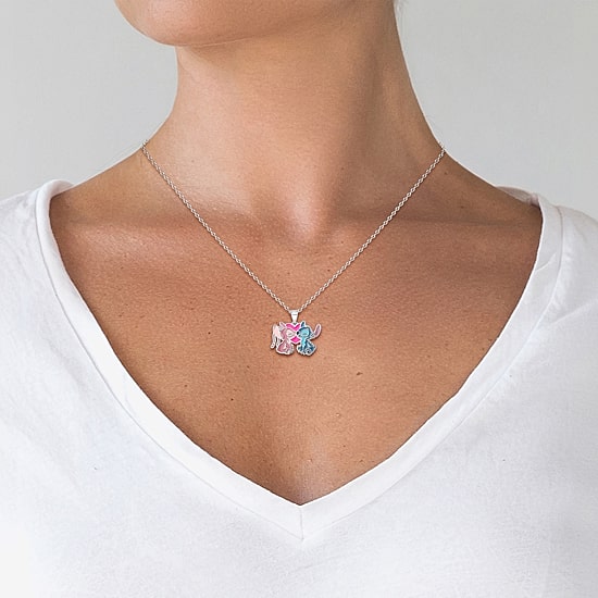 Girls Sterling Silver 15 Inch Pendant Necklace