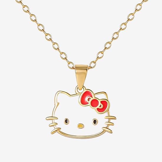 Girls 14K Gold Over Silver 15 Inch Pendant Necklace