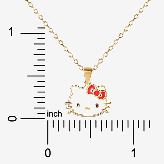 Girls 14K Gold Over Silver 15 Inch Pendant Necklace