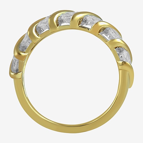 (I, I2) Womens 2 CT. T.W. Lab Grown White Diamond 14K Gold Over Silver Round Eternity Band