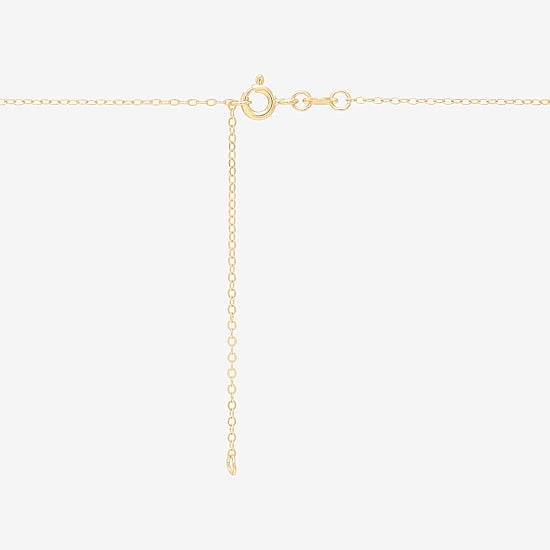 (H-I, Si1-Si2) Womens 1/10 CT. T.W. Lab Grown White Diamond 14K Gold Over Silver Cross 18 Inch Pendant Necklace