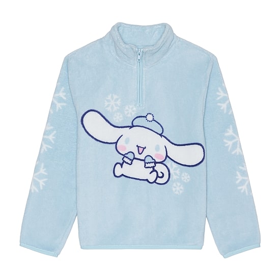 Little & Big Kid Girls Mock Neck Long Sleeve Cinnamoroll Quarter-Zip Pullover