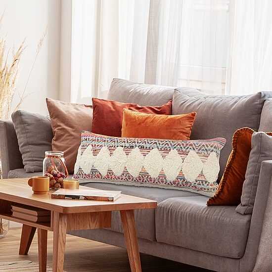 LR Home Carl Diamond Lumbar Pillow