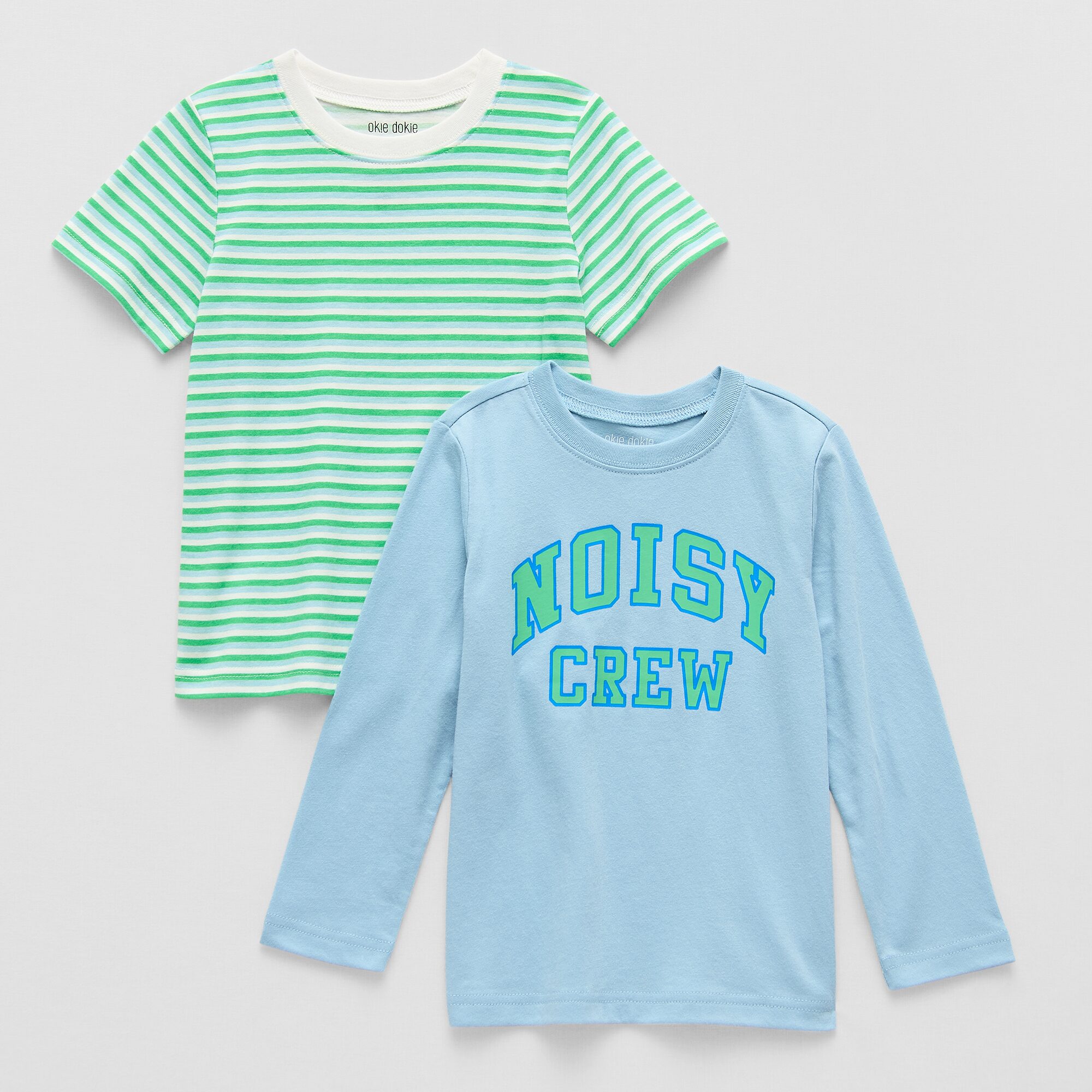 Okie Dokie Toddler & Little Boys Crew Neck Short Sleeve Regular Fit 2-pc. Graphic T-Shirt