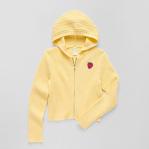 Thereabouts Little & Big Kid Girls Hooded Long Sleeve Layered Sweater, 2x-large (20.5) Plus, Yellow