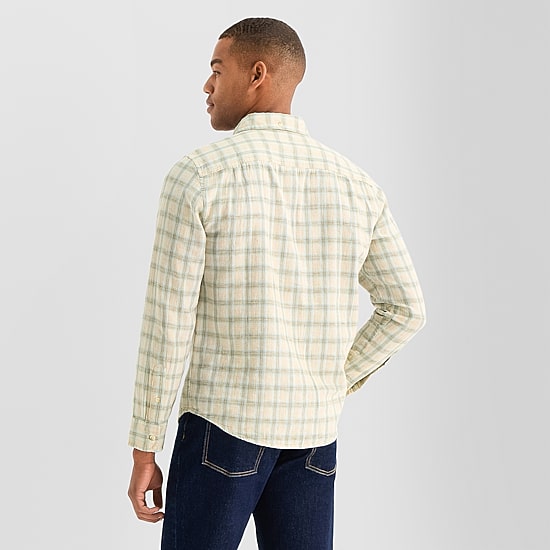 mutual weave Mens Long Sleeve Classic Fit Button-Down Shirt
